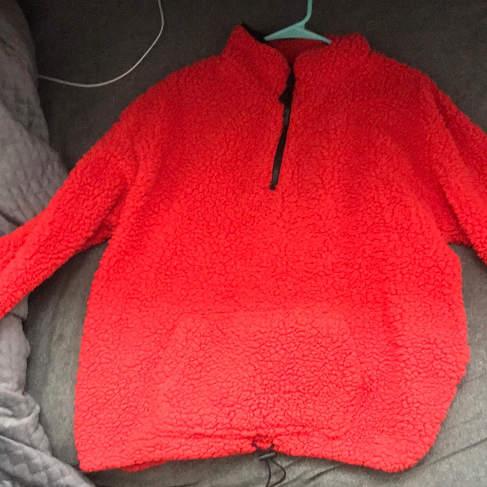 Red teddy jacket, worn once